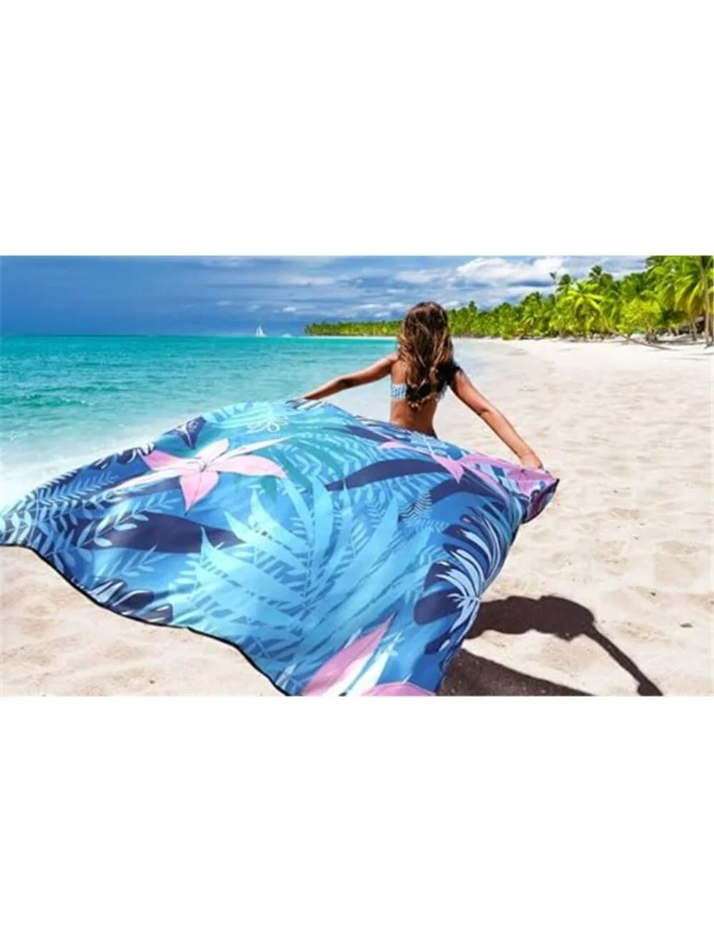 Sandproof Waterproof Beach Blanket Mat Oversized Picnic Camping Hiking Quick Dry
